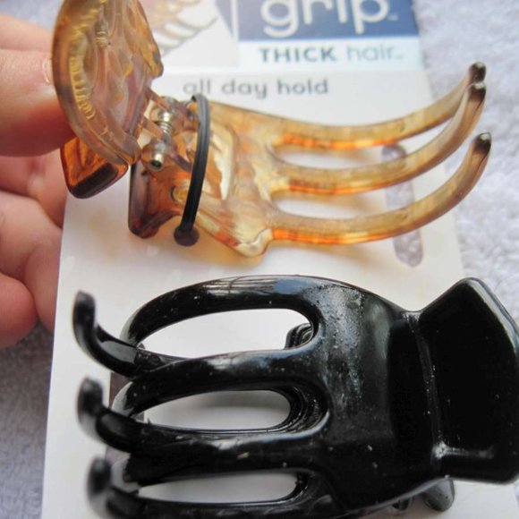 2 Scunci No Slip Grip Slideproof Stay Put Secure Hold Thick Hair Jaw Claw Clips - Picture 4 of 13